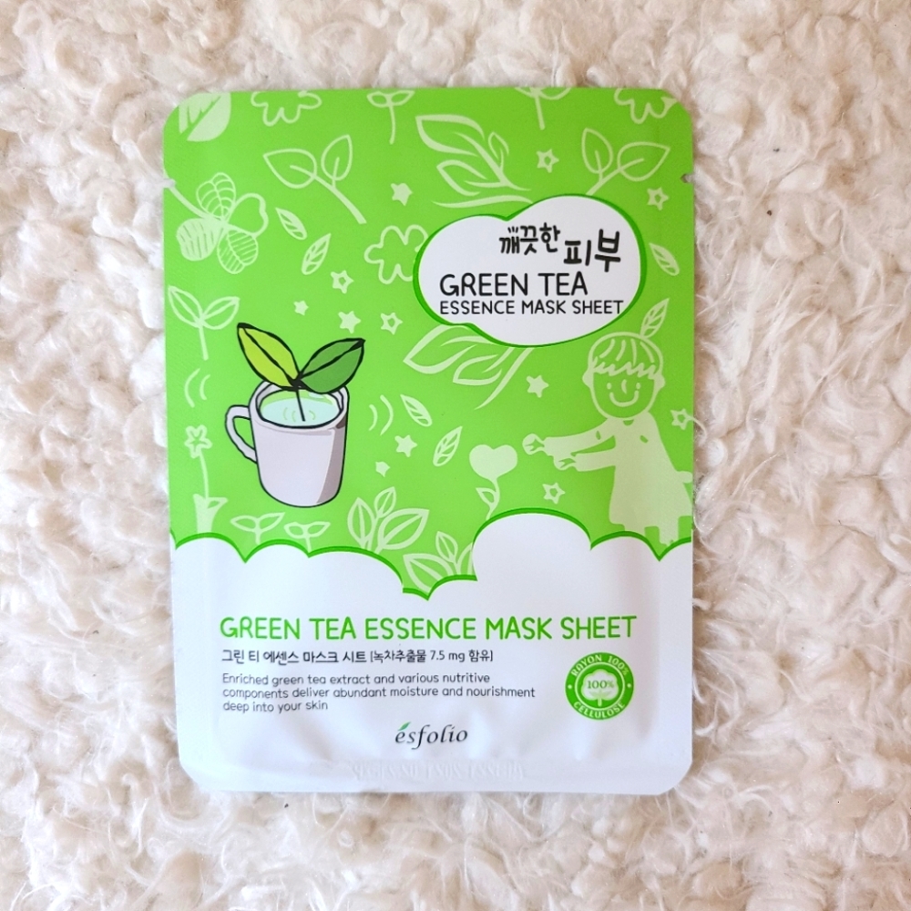 🌻🆕️ esfolio • green tea sheet mask